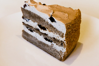 カフェラテのケーキ